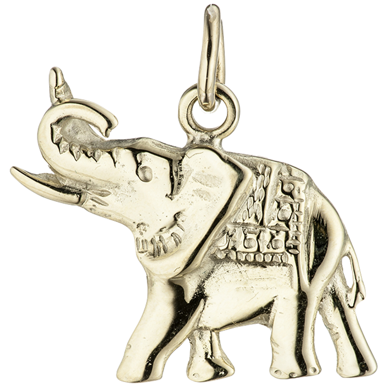 Anh�nger Elefant 585 Gold Gelbgold