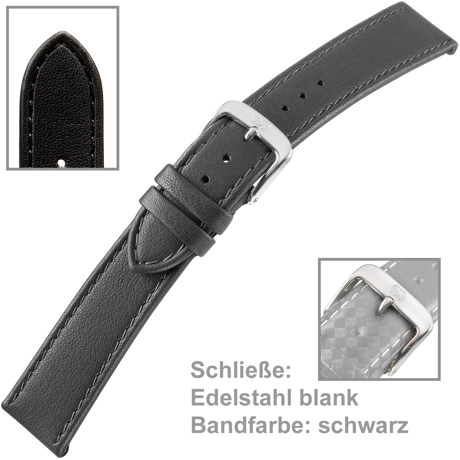 Armband Lilie Edelstahl 25 cm Karabiner