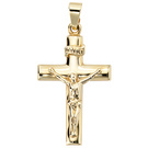Anhnger Kreuz 333 Gold Gelbgold Kreuzanhnger Goldkreuz mit Jesus INRI