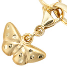 Einhnger Charm Schmetterling aus 333 Gold Gelbgold matt Goldcharm