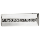 Magnet-Schliee 925 Silber mit Zirkonia Verschluss fr 2-reihige Perlenketten