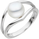 Damen Ring 585 Gold Weigold 1 Swasser Perle Perlenring Weigoldring
