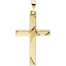Anhnger Kreuz 375 Gold Gelbgold teil matt Kreuzanhnger Goldkreuz