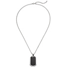 Collier Kette mit Anhnger Edelstahl schwarz beschichtet 55 cm Halskette