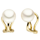 Ohrclips 585 Gold Gelbgold 2 Swasser Perlen Ohrringe Perlenohrclips