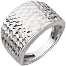 Damen Ring breit 925 Sterling Silber mit Struktur Silberring