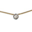 Collier Kette mit Anhänger 585 Gold bicolor 1 Diamant Brillant 42 cm Halskette