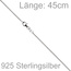 Schlangenkette 925 Silber 1,3 mm 45 cm Halskette Kette Silberkette Karabiner
