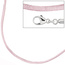 Collier Halskette Seide ros 42 cm, Verschluss 925 Silber Kette