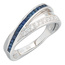 Damen Ring 585 Gold Weigold 9 Diamanten Brillanten 0,14ct. 16 Safire blau