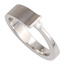 Damen Ring 585 Gold Weißgold teilmatt 1 Diamant Brillant 0,07ct. Weißgoldring