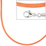 Collier Halskette Seide orange 42 cm, Verschluss 925 Silber Kette