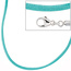 Collier Halskette Seide türkis 42 cm, Verschluss 925 Silber Kette