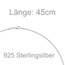 Halsreif 925 Sterling Silber 1,5 mm 45 cm Kette Halskette Silberhalsreif