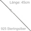 Schlangenkette 925 Silber 1,9 mm 45 cm Halskette Kette Silberkette Karabiner