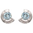 Ohrstecker 585 Gold Weißgold 2 Aquamarine blau 10 Diamanten Brillanten Ohrringe