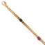 Armband 585 Gold Gelbgold massiv 19 cm Safir Rubin Smaragd Cabochon Goldarmband