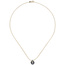 Collier Kette mit Anhnger 585 Gold 1 Tahiti Perle 1 Diamant Brilllant 42 cm