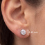 Ohrstecker rund 925 Sterling Silber rhodiniert 2 Zirkonia Ohrringe