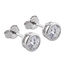 Ohrstecker rund 925 Sterling Silber rhodiniert 2 Zirkonia Ohrringe