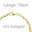Armband 333 Gold Gelbgold massiv 19 cm Karabiner