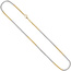 Zopfkette 585 Gelbgold Weißgold bicolor 2,2 mm 42 cm Gold Kette Goldkette