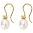Ohrhänger 333 Gold Gelbgold 2 Süßwasser Perlen 2 Zirkonia Ohrringe Goldohrringe