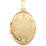 Medaillon oval 333 Gold Gelbgold mattiert Anhänger zum Öffnen