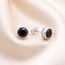 Ohrstecker rund 925 Sterling Silber rhodiniert 2 Zirkonia Ohrringe