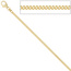 Panzerkette 333 Gelbgold 2,3 mm 70 cm Gold Kette Halskette Goldkette Karabiner