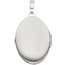 Medaillon oval 585 Gold Weißgold mattiert Anhänger zum Öffnen