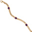 Armband 585 Gold Gelbgold 19 cm 4 Amethyst-Chabochons lila violett Goldarmband