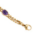Armband 585 Gold Gelbgold 19 cm 4 Amethyst-Chabochons lila violett Goldarmband