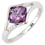Damen Ring 585 Gold Weigold 3 Diamanten Brillanten 1 Amethyst lila violett