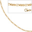 Figarokette 333 Gelbgold 2,8 mm 42 cm Gold Kette Halskette Goldkette Karabiner
