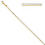 Ankerkette 2-reihig 585 Gelbgold Weißgold 45 cm Gold Kette Weißgoldkette
