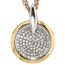 Anhänger rund 585 Gold Gelbgold Weißgold bicolor 91 Diamanten Brillanten