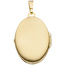 Medaillon oval 333 Gold Gelbgold bicolor eismatt Anhänger zum Öffnen