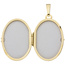 Medaillon oval 333 Gold Gelbgold bicolor eismatt Anhänger zum Öffnen