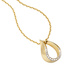 Anhnger Tropfen 585 Gold Gelbgold bicolor teilmatt 10 Diamanten Brillanten