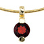 Anhänger rund 585 Gold Gelbgold 1 Granat rot Goldanhänger Granatanhänger