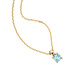 Anhänger 333 Gold Gelbgold 1 Blautopas blau Goldanhänger