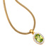 Anhänger oval 585 Gold Gelbgold bicolor 1 Peridot grün 20 Diamanten