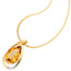 Anhnger Tropfen 585 Gold Gelbgold 4 Diamanten Brillanten 1 Citrin Goldanhnger