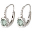 Boutons 585 Gold Weißgold 6 Diamanten 2 Amethyste grün Ohrringe Ohrhänger
