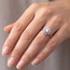 Damen Ring 925 Sterling Silber rhodiniert mit 9 Zirkonia Silberring