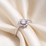 Damen Ring 925 Sterling Silber rhodiniert mit 9 Zirkonia Silberring