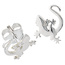 Kinder Ohrstecker Gecko 925 Sterling Silber rhodiniert Ohrringe Kinderohrringe