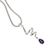 Anhänger Tropfen 925 Sterling Silber rhodiniert 1 Amethyst lila violett