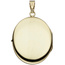 Medaillon oval 585 Gold Gelbgold Anhänger zum Öffnen